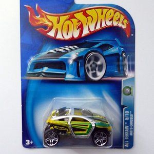 Hot Wheels Moto-Crossed #160 Alt Terrain 5/10 Yellow Die-Cast Car 2003